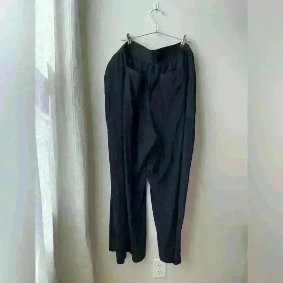 Athleta Brooklyn heights HIGH RISE PLEATED WIDE LEG PANT black womens 22 - Picture 2 of 6